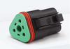 DT06-3S-E004 Deutsch 3-Hole Deutsch Car Connector ضد آب چین افزونه ملی و پلاگین سیاه سوکت